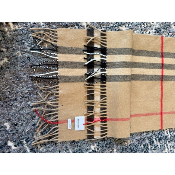 BURBERRY Giant Check Cashmere scarf  Archive Beige Color - Picture 5 of 6